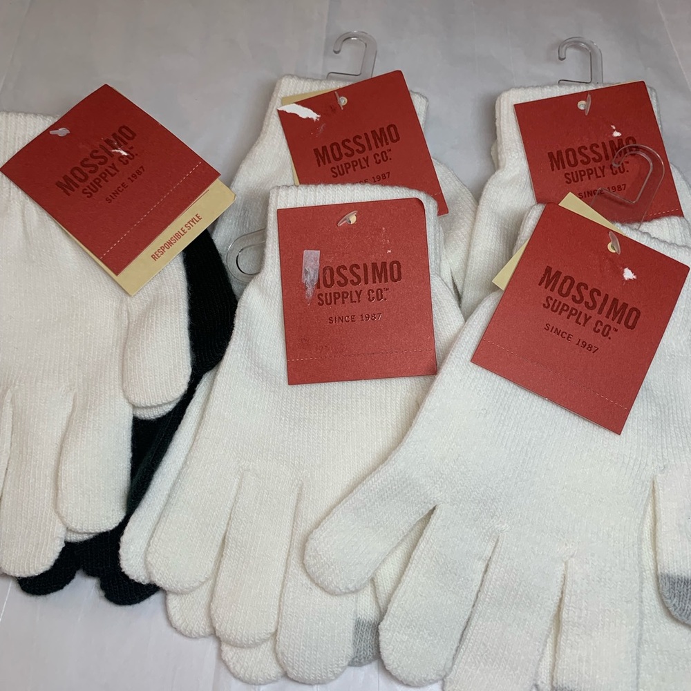 Mossimo Supply Co. Black and White Gloves Pack of 6